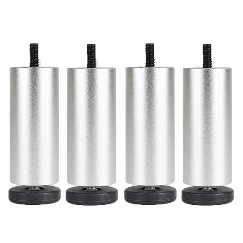 (Silver) 4Pcs 8Cm Furniture Legs Risers Feet Support For Washing Machine/Refrigerator/Sofa/Cabinet 6914270050334
