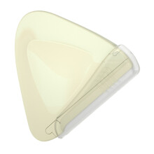(Pearl White) Precision Eyebrow Razor Women Stainless Steel Blade Triangle Facial Hair Remove Trimmer Tool