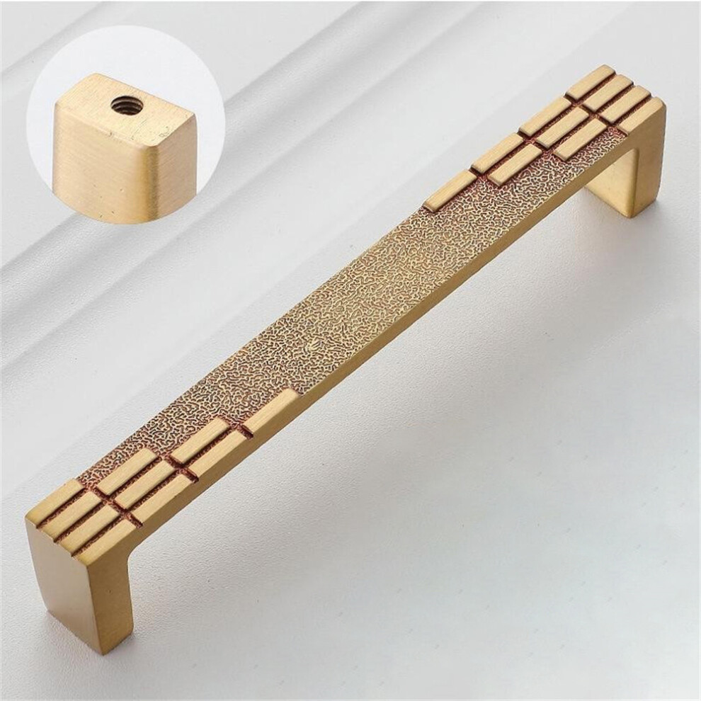 (Gold) New Chinese Style Brass Drawer Pull 128Mm Hole Centers C-Shaped Handle For Cabinet Wardrobe Cupboard 6914270839748