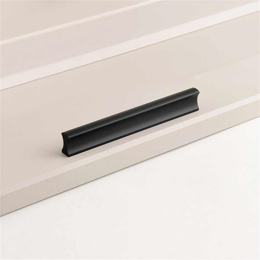 (Matte Black) Drawer Pull 96mm Hole Cente,115mm Lengthr Aluminum Alloy Kitchen Cabinet Handle Furniture Hardware-image-OPC-PJS6WK8-NEW