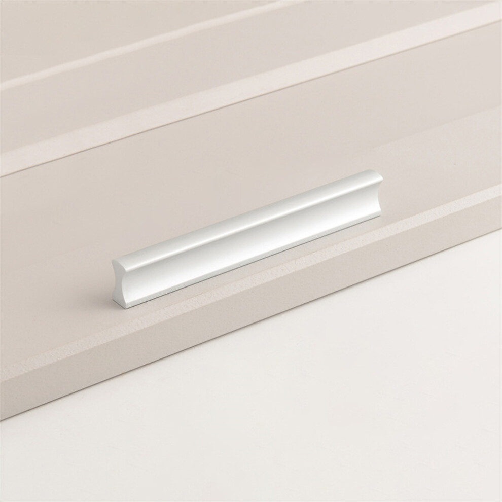 (Matte Silver) Drawer Pull 96Mm Hole Cente,115Mm Lengthr Aluminum Alloy Kitchen Cabinet Handle Furniture Hardware 6914272826852