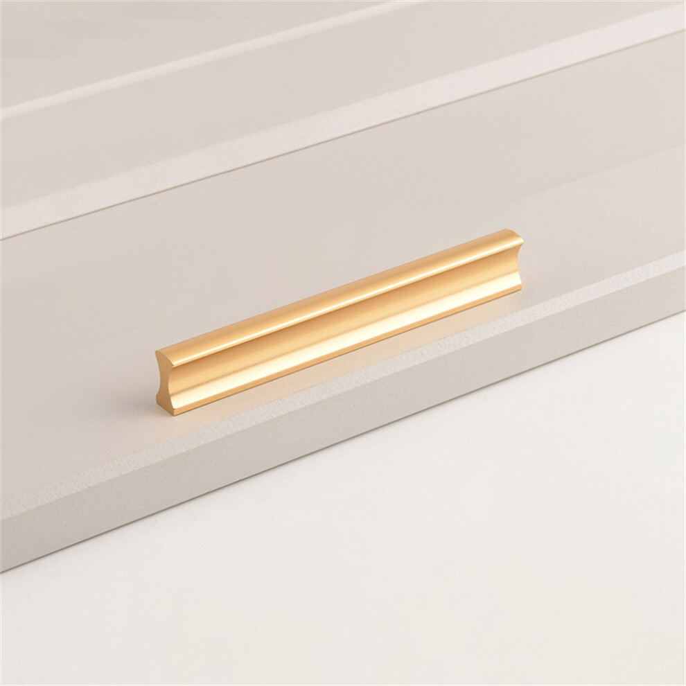 (Gold) Drawer Pull 96Mm Hole Cente,115Mm Lengthr Aluminum Alloy Kitchen Cabinet Handle Furniture Hardware 6914276990757