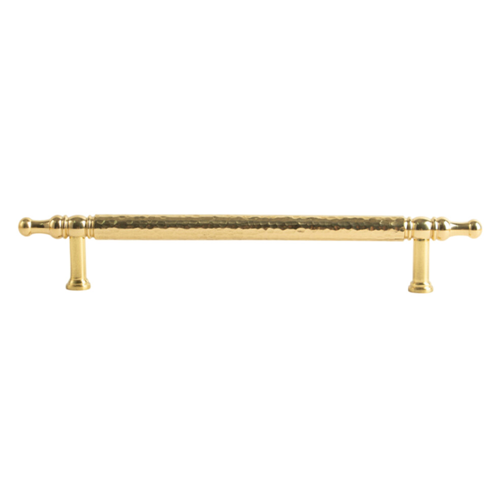(Gold) Brass French Cabinet Handles 160Mm Hole Centers 6169 Hammered Texture Pulls For Wardrobe,Drawer 6914276821792