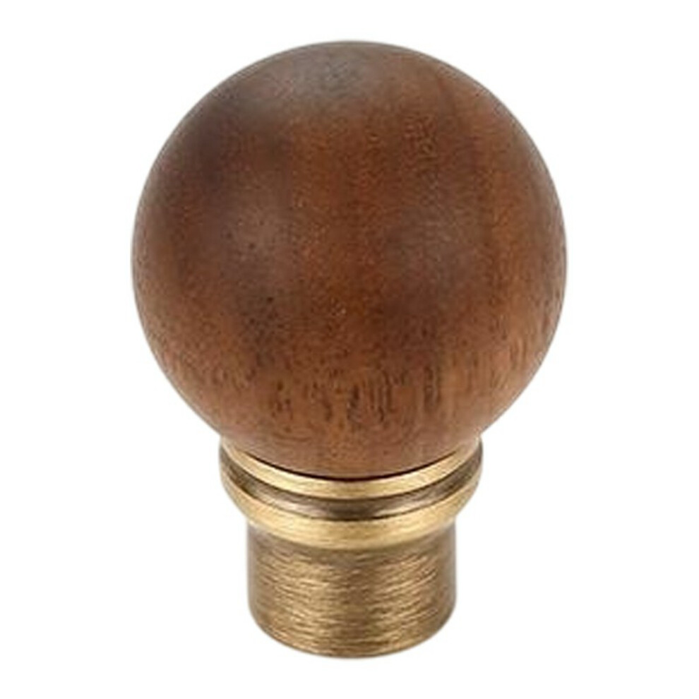 (Bronze) 8191 25Mm Diameter Walnut Wood Cabinet Knob Brass Round Ball Drawer Pull Handle French Luxury Vintage Style For Wardrobe/Dresser 6914272633702