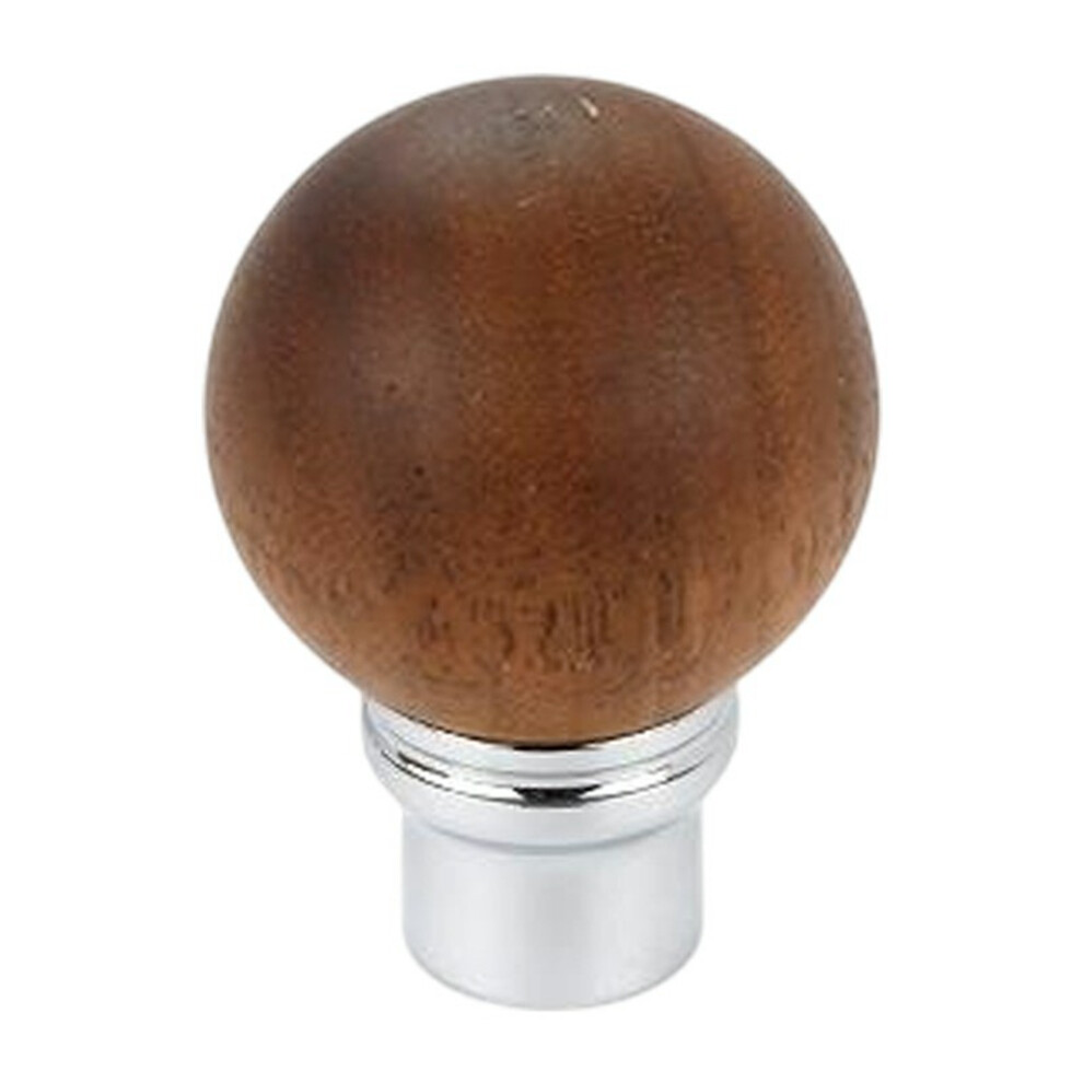 (Silver) 8191 25Mm Diameter Walnut Wood Cabinet Knob Brass Round Ball Drawer Pull Handle French Luxury Vintage Style For Wardrobe/Dresser 6914275824015