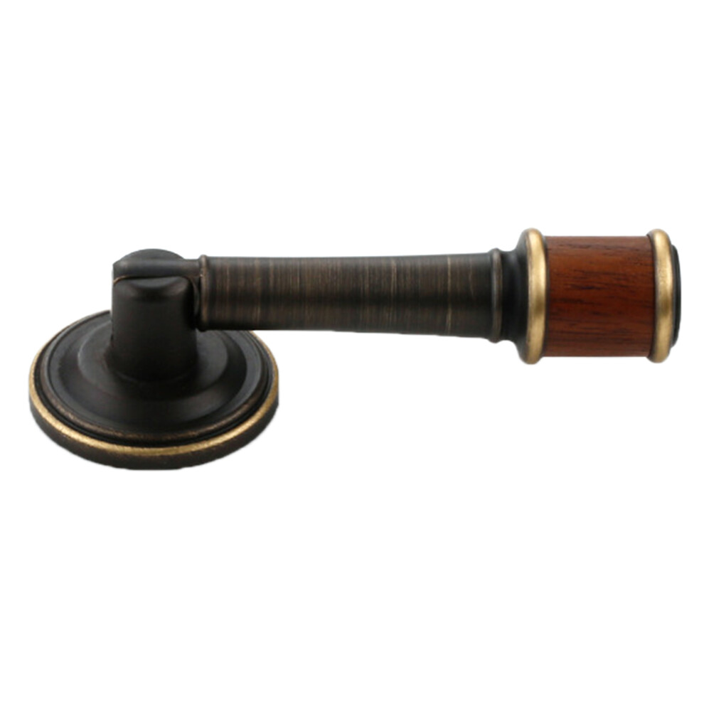 (Coffee Copper Color) 8164 Vintage Walnut Wood Brass Cabinet Door Handle Nordic Furniture Drawer Cupboard Pull Handle 6914273194233