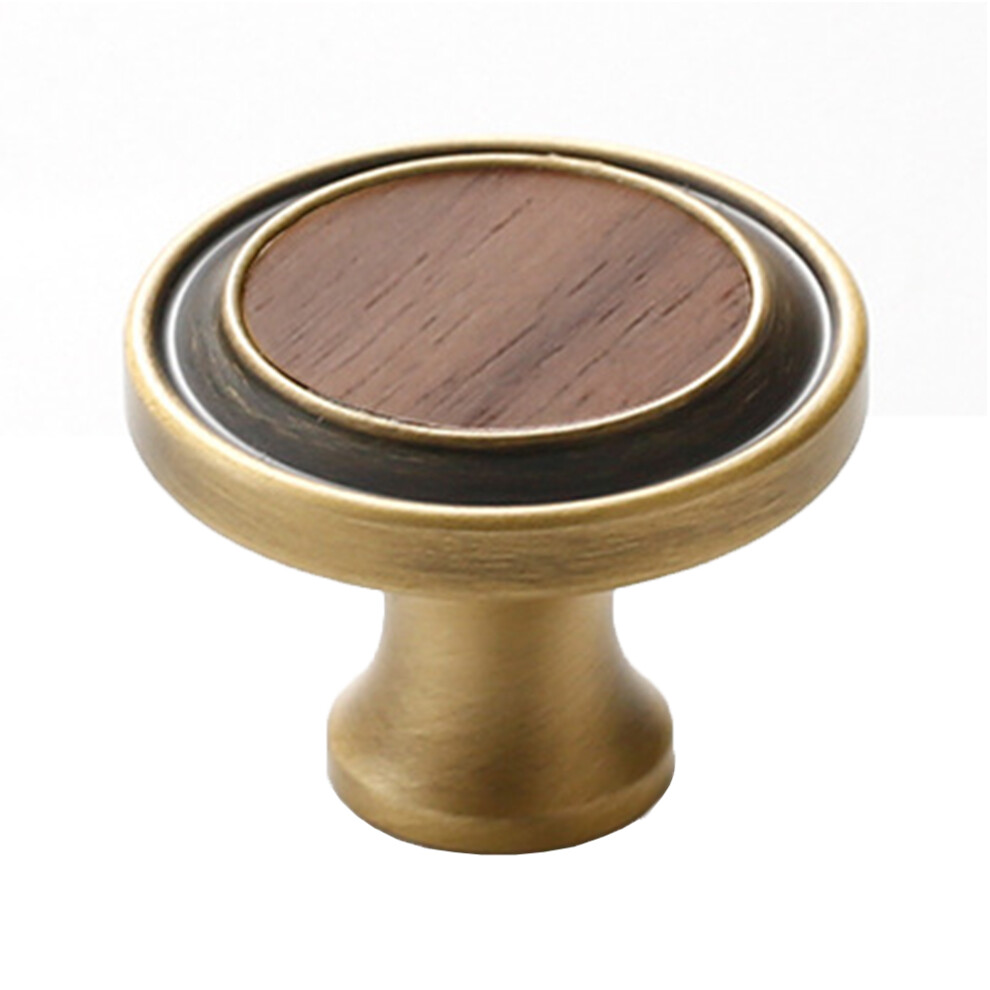 (Bronze) 8162 Walnut Wood Cabinet Door Handles Nordic Brass Furniture Knobs Round Ball Pulls For Drawers 6914275360162