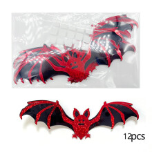 (PJD4002) 12Pcs/Set 3D Bat Halloween Wall Decor PVC DIY Home Decoration Sticker Party Supplies