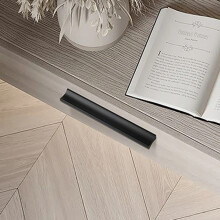 (Matte Black) Metal Drawer Pulls 352mm Hole Center/400mm Length Minimalist Style Hardware Cabinet Handle