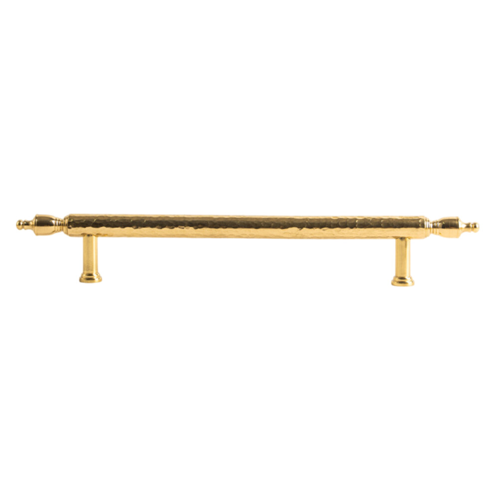 (Gold) Brass French Cabinet Handles 160Mm Hole Centers 6168 Hammered Texture Pulls For Wardrobe,Drawer 6914271173414