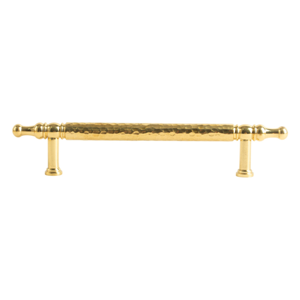 (Gold) Brass French Cabinet Handles 128Mm Hole Center 6169 Hammered Texture Wardrobe Drawer Pulls 6914275622383
