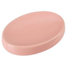 (Pink) Ceramic Soap Dish Holder Bathroom Draining Tray for Home/Hotel Modern Simple Design