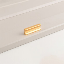 (Gold) Drawer Pull 32mm Hole Center,50mm Length Aluminum Alloy Kitchen Cabinet Handle Furniture Hardware