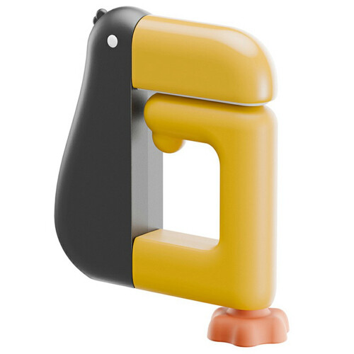 (Black) Adjustable Desk Storage Hook for Students Cute Duck Design Backpack Hanger Table Edge Clip Space Saving