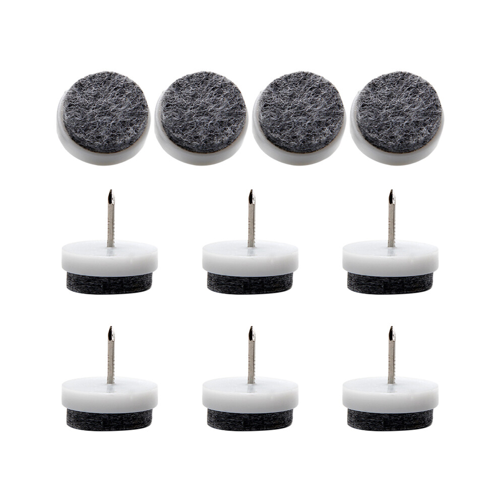(White) 10Pcs/Set 17Mm Felt Foot Pad Skid Glide Nail Protector Furniture Chair Table Leg Mat 6914276587100