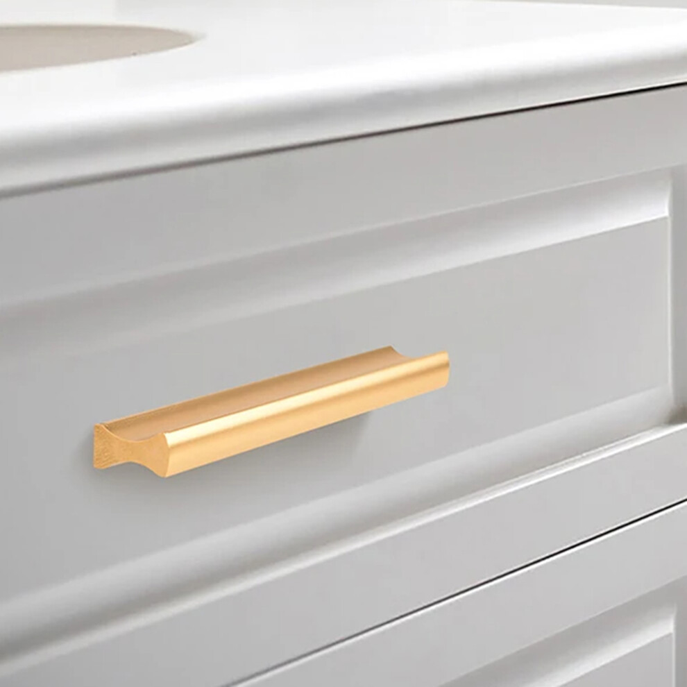 (Gold) Metal Drawer Pulls 320Mm Hole Center/350Mm Length Minimalist Style Hardware Cabinet Handle 6914275572060