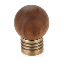 (Bronze) 8188 25mm Diameter Walnut Wood Cabinet Drawer Knobs Brass Round Ball Pulls Vintage French Luxury Style Furniture Hardware