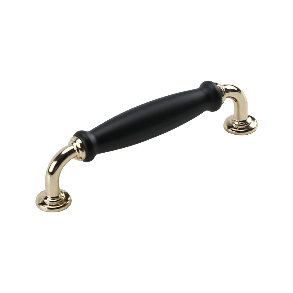 (Gold/Black) Metal Cabinet Pulls Handles With 22Mm Screw,128 Hole Distance,Aluminum Alloy Wardrobe Drawer Pulls 6914271975728