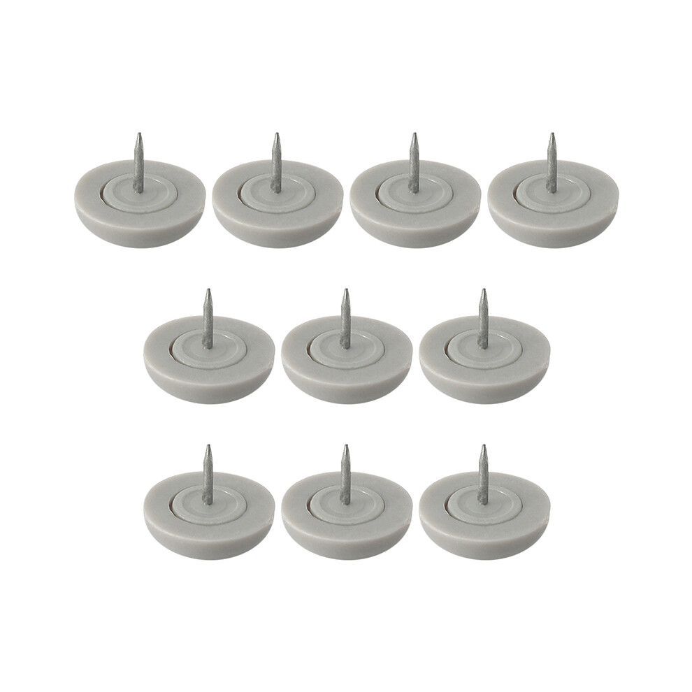(Grey) 10Pcs Pvc Plastic Furniture Feet Nails Protector Ground Chair Leg Floor Nail Anti-Skid Sofa Table Bottom Pad 6914272462609