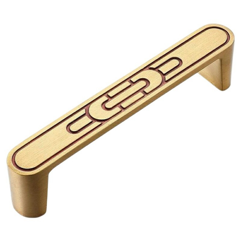 (Gold) New Chinese-Style Brass Drawer Pull Handles,96Mm Hole Center For Cabinet Wardrobe Dresser Furniture 6914273432762