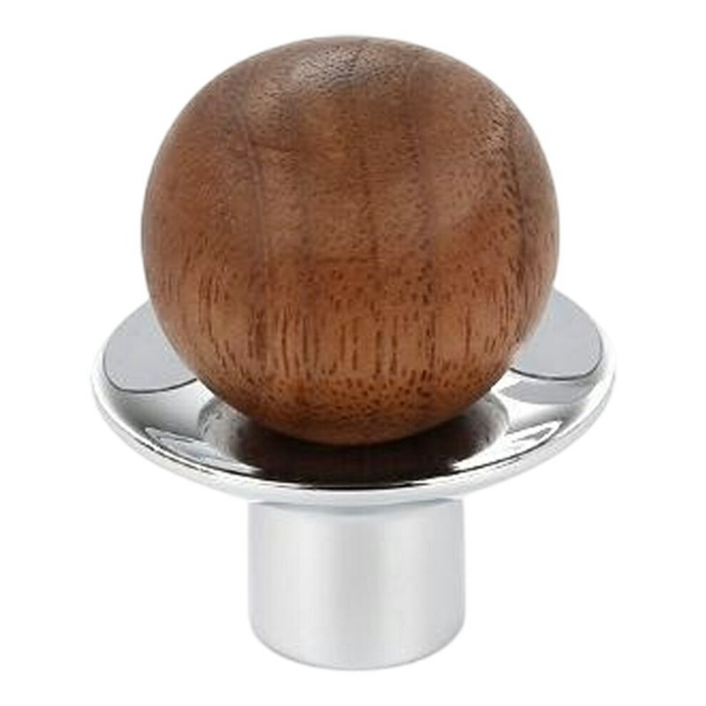 (Silver) 8189 25Mm Diameter Walnut Wood Knobs Cabinet Door Drawer Pulls Brass Round Ball Handles French Luxury Style For Wardrobe/Dresser 6914271153225
