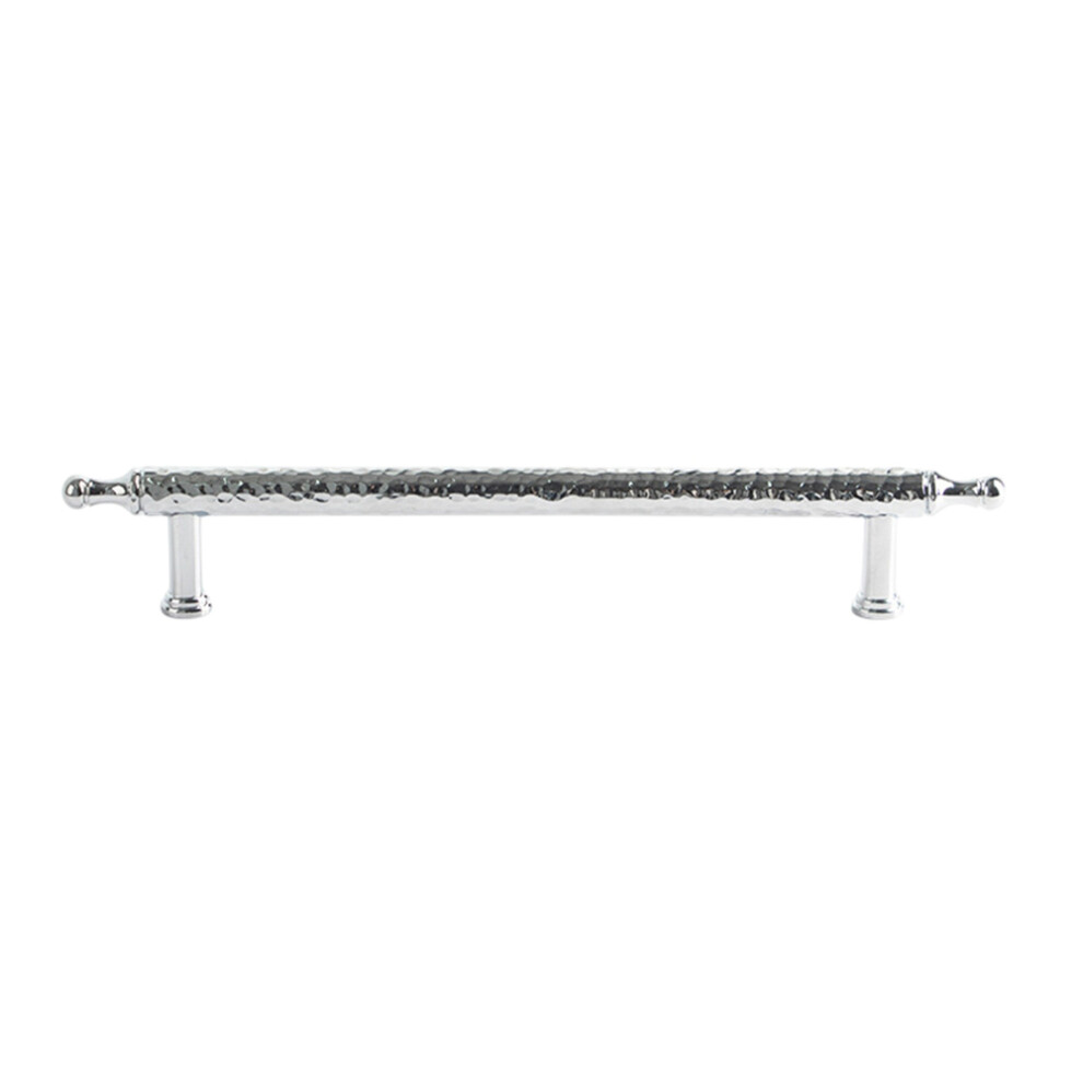 (Bright Chrome) Brass French Cabinet Handles 160Mm Hole Center 6167 Hammered Drawer Pulls For Wardrobe 6914272798616