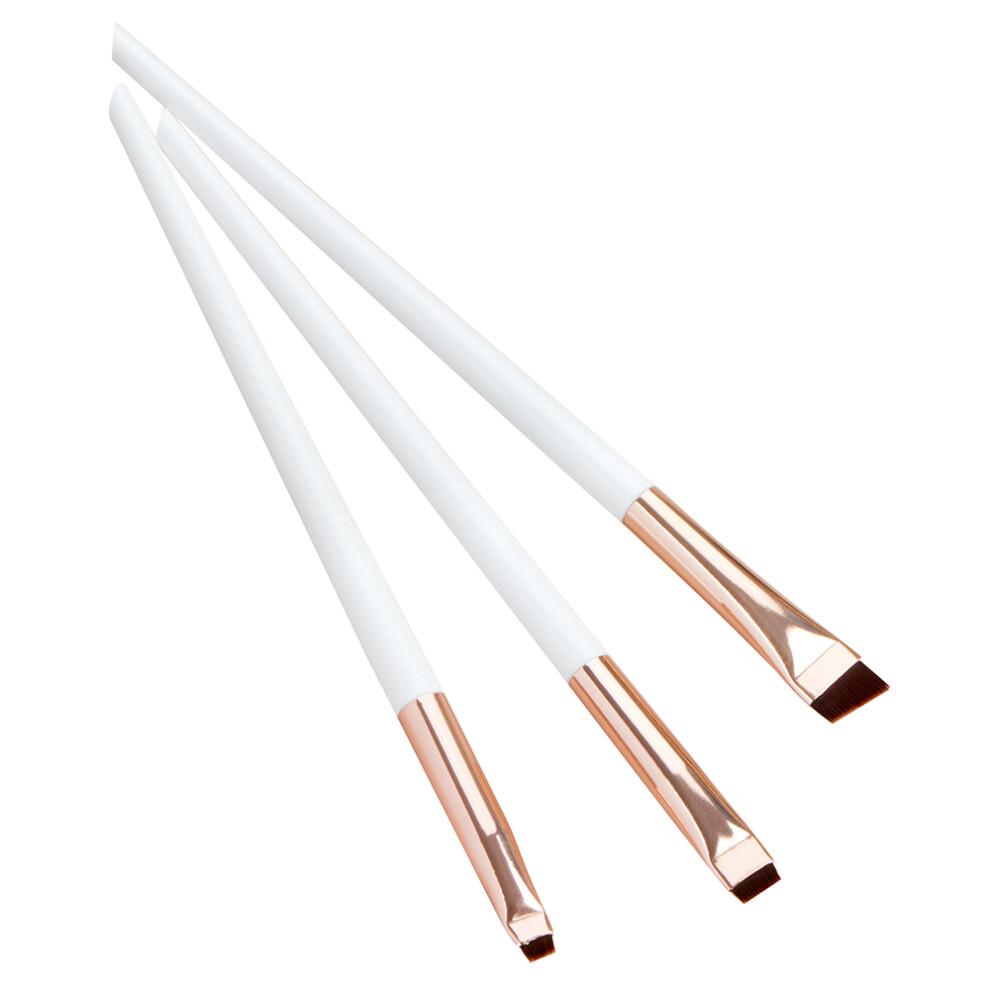 (B) 3Pcs/Set Eye Makeup Brushes Eyeshadow Brush Kit Soft Fiber Eyeliner Eyebrow Makeup Tool