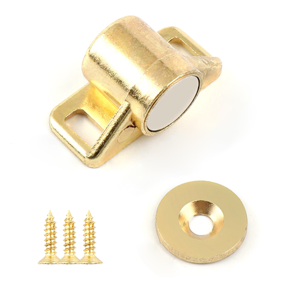 (Gold) Magnet Cabinet Door Catch Zinc Alloy Furniture Door Stopper Hardware With Neodymium Magnet Cabinet Latch For Kitchen Cupboard 6914270155329