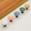 (Grey) Ceramic Cabinet Drawer Door Knob Cupboard Wardrobe Embossed Round Pull Handle with 25mm Screw 7