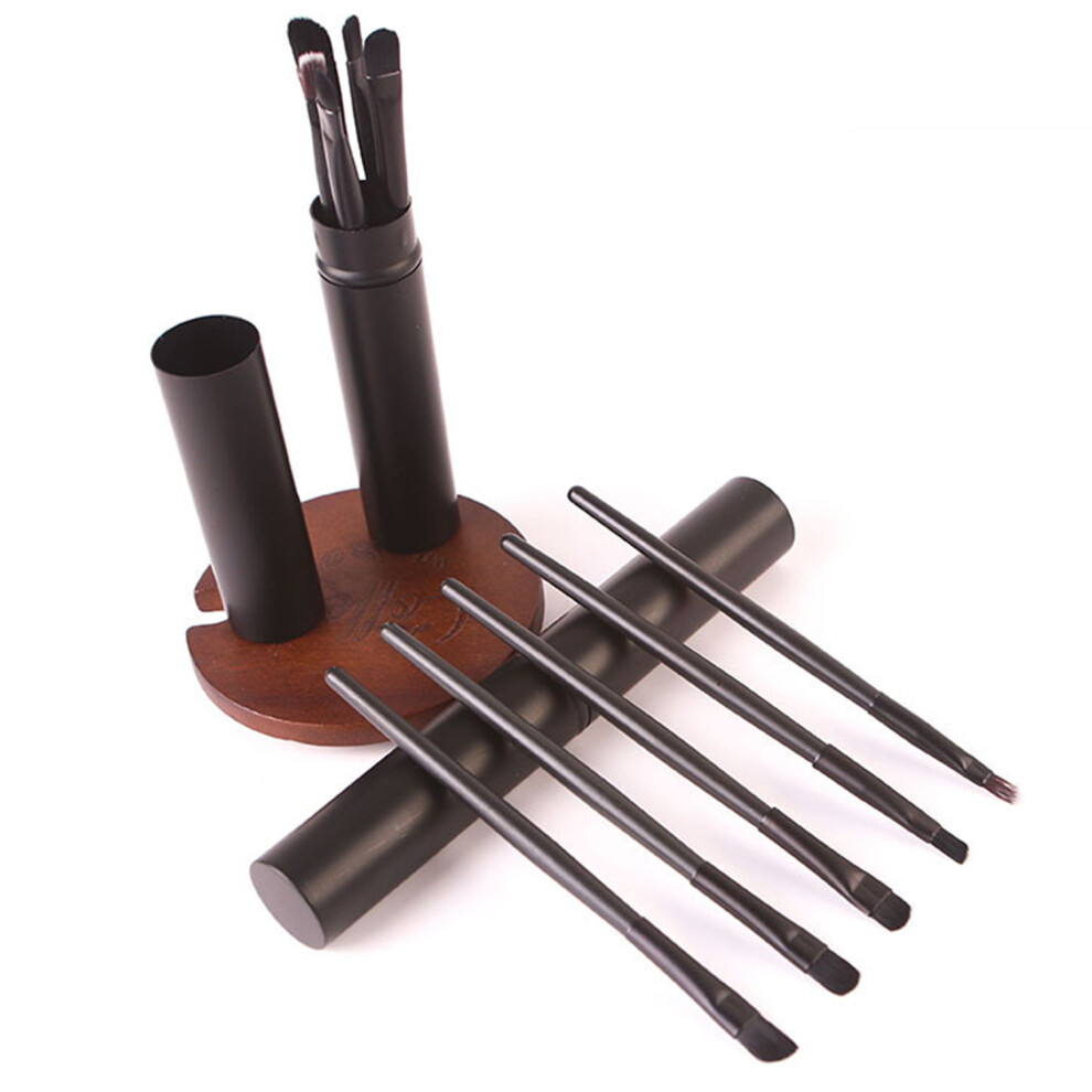 Black (Black) 5Pcs/Set Makeup Brush Eye Shadow Eyebrow Lip Brush Nose Shadow Brush Facial Makeup Brushes
