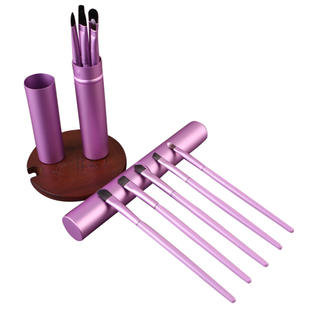 Purple (Purple) 5Pcs/Set Makeup Brush Eye Shadow Eyebrow Lip Brush Nose Shadow Brush Facial Makeup Brushes