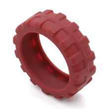 (Wine Red) 8Pcs Luggage Wheels Protector Reduce Noise Silicone Wheels Caster Shoes,Size S