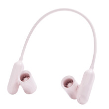 (Pink) F93 USB Rechargeable Neck Fan 3 Speeds Hands Free Flexible Neck Hanging Turbine Fan