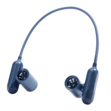 (Dark Blue) F93 USB Rechargeable Neck Fan 3 Speeds Hands Free Flexible Neck Hanging Turbine Fan