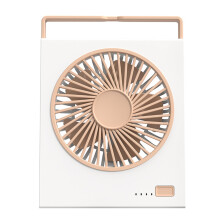 (Light Yellow) L19 Slim Desk Fan with Foldable Handle 4 Speeds Adjustable Portable Hanging Fan for Bedroom Office