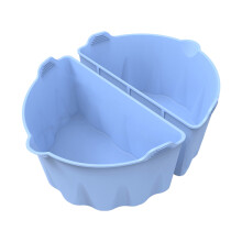 (Blue) 2Pcs Slow Cooker Divider Liners for 6-7 Quart Slow Cookers Reusable Silicone Inserts (BPA-Free,No FDA Certificate)