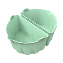 (Green) 2Pcs Slow Cooker Divider Liners for 6-7 Quart Slow Cookers Reusable Silicone Inserts (BPA-Free,No FDA Certificate)