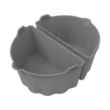 (Grey) 2Pcs Slow Cooker Divider Liners for 6-7 Quart Slow Cookers Reusable Silicone Inserts (BPA-Free,No FDA Certificate)