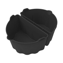 (Black) 2Pcs Slow Cooker Divider Liners for 6-7 Quart Slow Cookers Reusable Silicone Inserts (BPA-Free,No FDA Certificate)
