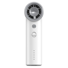 (White) BL03 High Speed Turbo Handheld Fan Rechargeable 5 Gears Adjustable Mini Portable Desk Fan
