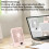 (Beige) 101 1-100 Gears Stepless Speed Silent Desk Fan with Triangular Support (CE/FCC Certified) 3