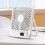 (White) 101 1-100 Gears Stepless Speed Silent Desk Fan with Triangular Support (CE/FCC Certified) 1
