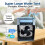 (Black) 5-Hole Humidifier Desktop Mini Mist Diffuser Cooling Fan with 7-Color Night Light 3