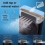 (Black) 5-Hole Humidifier Desktop Mini Mist Diffuser Cooling Fan with 7-Color Night Light 7
