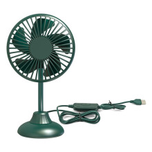(Green) F502 Car Interior Mute Fan USB Powered 3 Wind Speeds Adjustable Automotive Cooling Fan