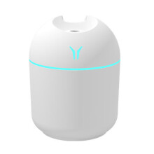 (White) USB Mini Desktop 7 Color Night Light Car Humidifier 250ML Capacity Portable Ultrasonic Cool Mist for Home/Office/Vehicle