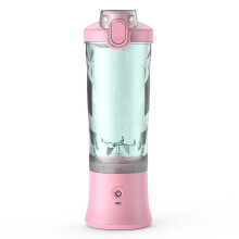 (Deep Pink) A9 Portable Blender Multi-functional Battery-Powered 600ml Mini Blender Juicer Cup (No FDA,BPA-Free)