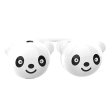 (White) C16 Foldable Rechargeable Hanging Neck Fan Cute Panda Student Kids Fan Cooler
