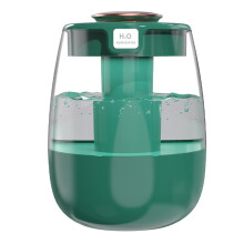 (Green) Dual Mist Outlet Desktop Air Humidifier Home Office Mute Mist Diffuser