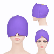 (Purple) H08187 Single Side Medical Grade Gel Headache Migraine Relief Hat Cold Compress Therapy Cap (ST)